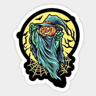 haunted pumkin Sticker